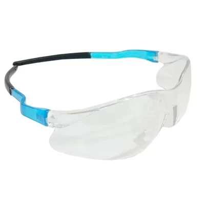 แว่นเซฟตี้เลนส์ใส ขาฟ้า