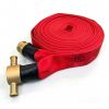 สายดับเพลิงผ้าใบสีแดง 2.5"x20m. พร้อมข้อต่อทองเหลือง 2.5"