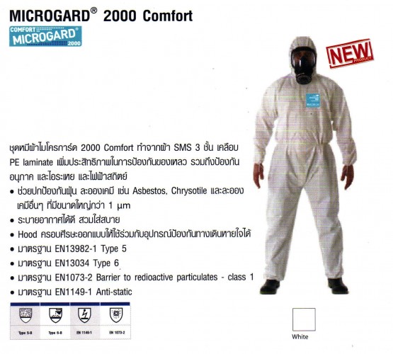 ชุด PPE ป้องกันสารเคมี Microgard 2000