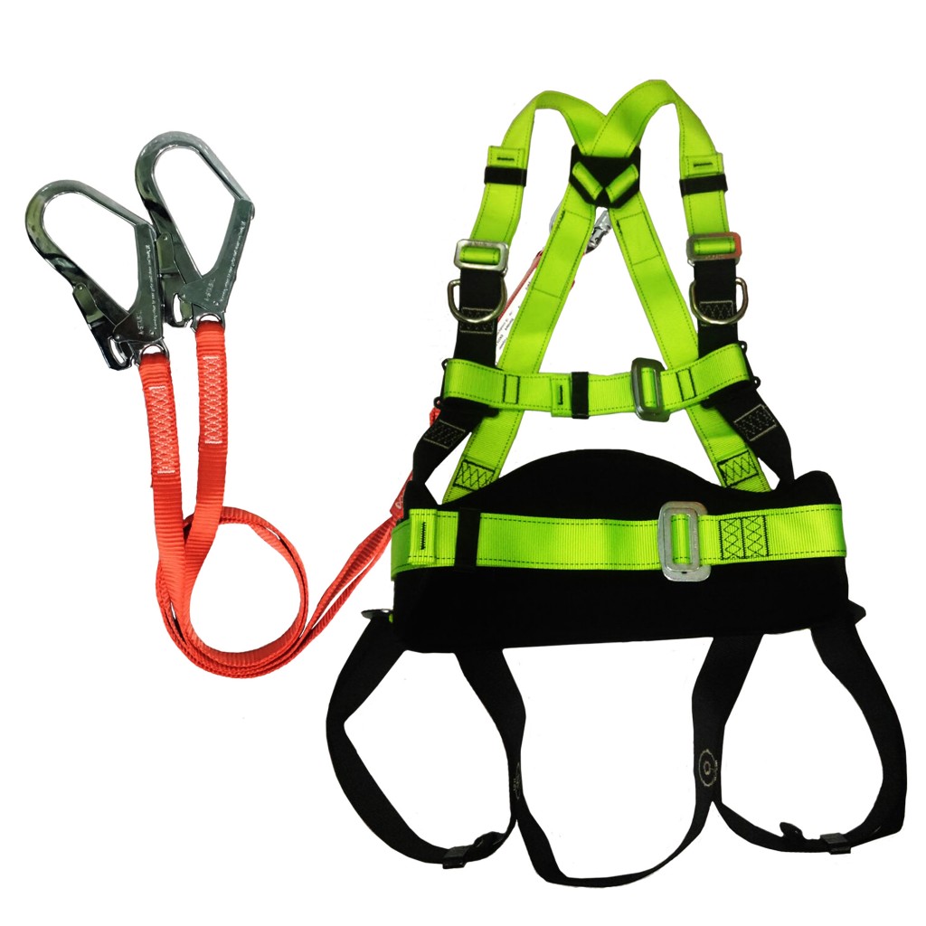Full Body Harness Double Lanyard Shock Absorber - Homecare24